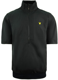 Lyle & Scott Dolar Golf Jacket 1/2 Zip Up Short Sleeve Black Heren Track Top JK1241G 572 - maat Zwart