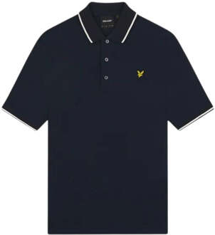 Lyle & Scott donker marineblauw poloshirt met getipte kraag - maat 2XL Navy