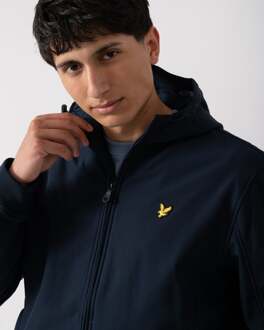Lyle & Scott Donker marineblauw softshelljack met fleece aan de achterkant van Lyle & Scott - maat