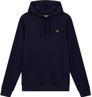 Lyle & Scott Donkerblauwe pull-over hoodie met Lyle & Scott-merk - maat Navy