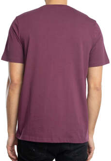 Lyle & Scott Donkerpaars T-shirt met Lyle & Scott-logo op de borst