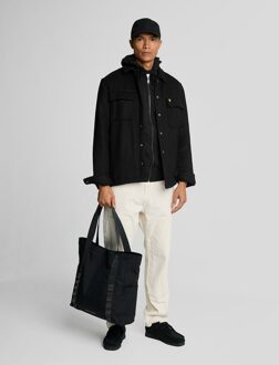 Lyle & Scott effen gitzwart overshirtjack - 2XL