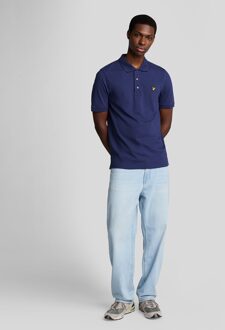 Lyle & Scott effen poloshirt - blauw