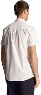 Lyle & Scott Effen Popeline Overhemd met Korte Mouwen Heren (Wit) - maat