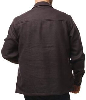 Lyle & Scott effen sedimentbruin overshirtjack - maat L