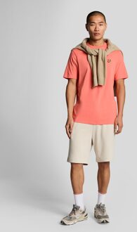 Lyle & Scott effen T-shirt - Koraal