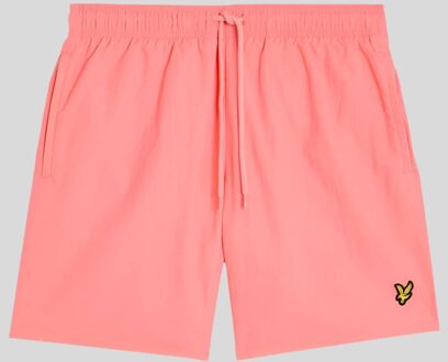 Lyle & Scott effen zwemshorts - koraal
