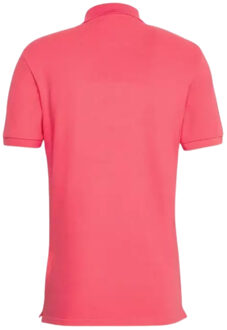 Lyle & Scott elektrisch roze effen poloshirt - M
