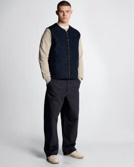 Lyle & Scott embleem gewatteerd gilet - marineblauw Navy