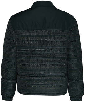 Lyle & Scott Fair Isle omkeerbaar zwart pufferjack