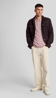 Lyle & Scott Field Thistle Roze Effen Poloshirt - maat