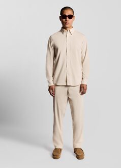 Lyle & Scott Fine Rib Corduroy Overhemd - Wit Gebroken wit