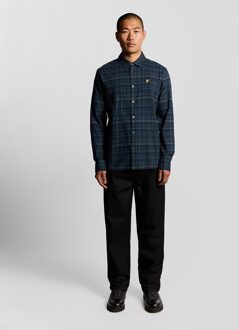 Lyle & Scott Flanellen Geruit Overhemd - Marineblauw Navy