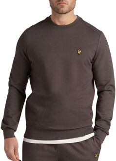 Lyle & Scott Fly Fleece Crew Sweater Heren bruin - XS