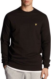 Lyle & Scott Fly Fleece Crew Sweater Heren zwart - XS