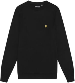 Lyle & Scott Fly Fleece Crew Sweater Heren zwart