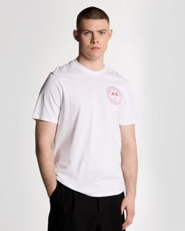 Lyle & Scott Game of Two Halves Grafisch T-shirt - Wit