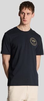 Lyle & Scott Game of Two Halves Graphic T-Shirt - Donker Marineblauw