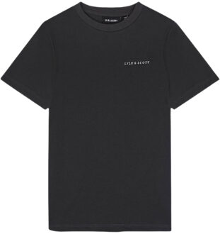 Lyle & Scott geborduurd logo gunmetal grijs T-shirt