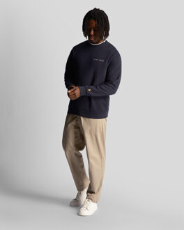 Lyle & Scott geborduurd sweatshirt met ronde hals in donkergrijs