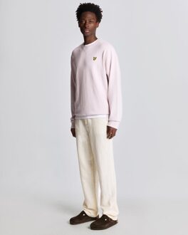 Lyle & Scott Gemêleerde Crew Neck Sweater - Verbleekte Roze Stoffig Roze