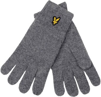 Lyle & Scott Geribbelde Wol Handschoenen in Grijs Lyle & Scott , Gray , Heren - ONE Size