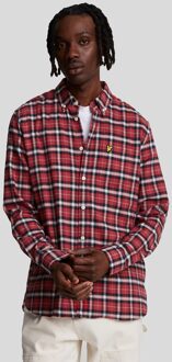 Lyle & Scott geruit flanellen overhemd - Borders rood