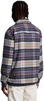 Lyle & Scott Geruit flanellen overhemd heren (Marine) Navy