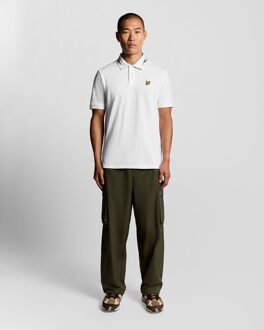 Lyle & Scott gestreept poloshirt met punt - veelkleurig Wit - XS