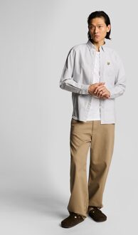 Lyle & Scott Gestreepte Oxford Overhemd - Grijs