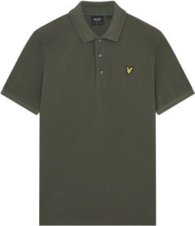 Lyle & Scott Getextureerde Tipped Wilton Groen Poloshirt Wit