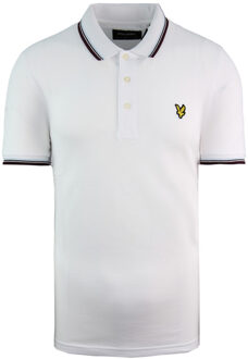 Lyle & Scott getipt heren wit poloshirt - maat