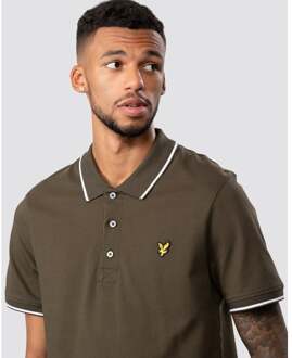 Lyle & Scott getipt poloshirt in olijfgroen