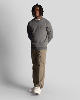 Lyle & Scott Gewassen Rundhals Sweatshirt in Zwart - maat S