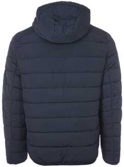 Lyle & Scott Gewatteerd jack met capuchon en steekzakken Donkerblauw - XL