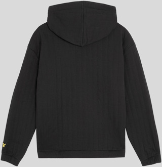 Lyle & Scott gewatteerde hoodie met volledige ritssluiting - zwart