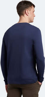 Lyle & Scott Gewoon T-shirt met lange mouwen in Marine - maat XS Navy