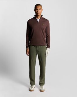 Lyle & Scott Golf 1/4 Zip Wool Blend Trui - Paars