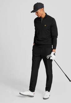 Lyle & Scott Golf 1/4 Zip Wool Blend Trui - Zwart