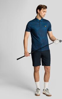 Lyle & Scott Golf Contour Geprinte Polo Shirt - Marineblauw Navy