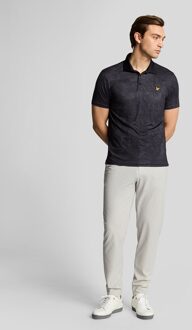 Lyle & Scott Golf Contour Geprinte Polo Shirt - Zwart