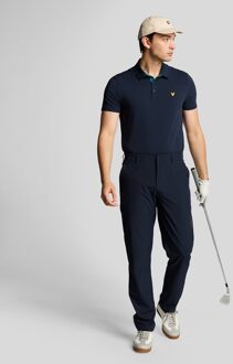 Lyle & Scott Golf Contrast Placket Poloshirt - Marineblauw Navy