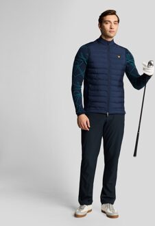 Lyle & Scott Golf Hybride Gewatteerde Gilet - Blauw