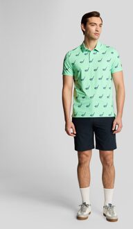 Lyle & Scott Golf Micro Club Gedrukt Poloshirt - Blauw