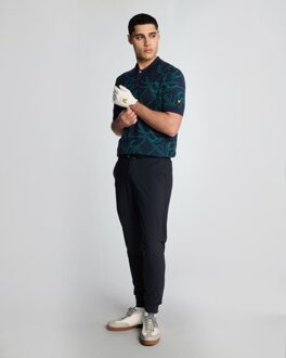 Lyle & Scott Golf Outline Gebreide Poloshirt - Marineblauw - maat S Navy