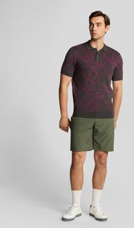 Lyle & Scott Golf Outline Gebreide Poloshirt - Paars - maat 2XL