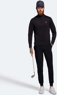 Lyle & Scott Golf Technisch 1/4 ZIP MIDLAYER in Zwart