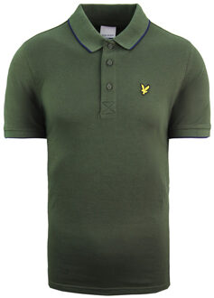 Lyle & Scott Golf Tipped Heren Groen Poloshirt - maat S