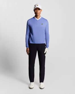 Lyle & Scott Golf Wool Blend V-halstrui - Blauw
