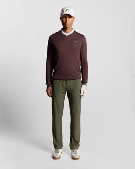 Lyle & Scott Golf Wool Blend V-halstrui - Paars